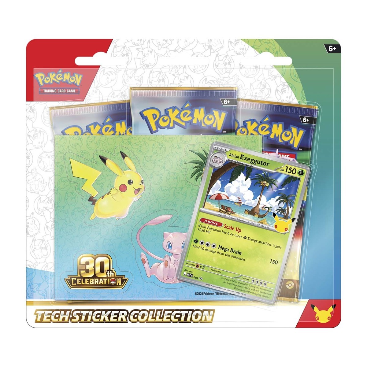 30th Celebration Tech Sticker Collection Alolan Exeggutor
