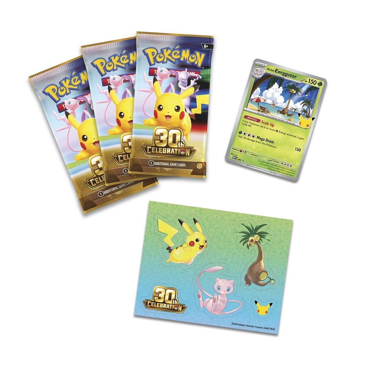 30th Celebration Tech Sticker Collection Alolan Exeggutor