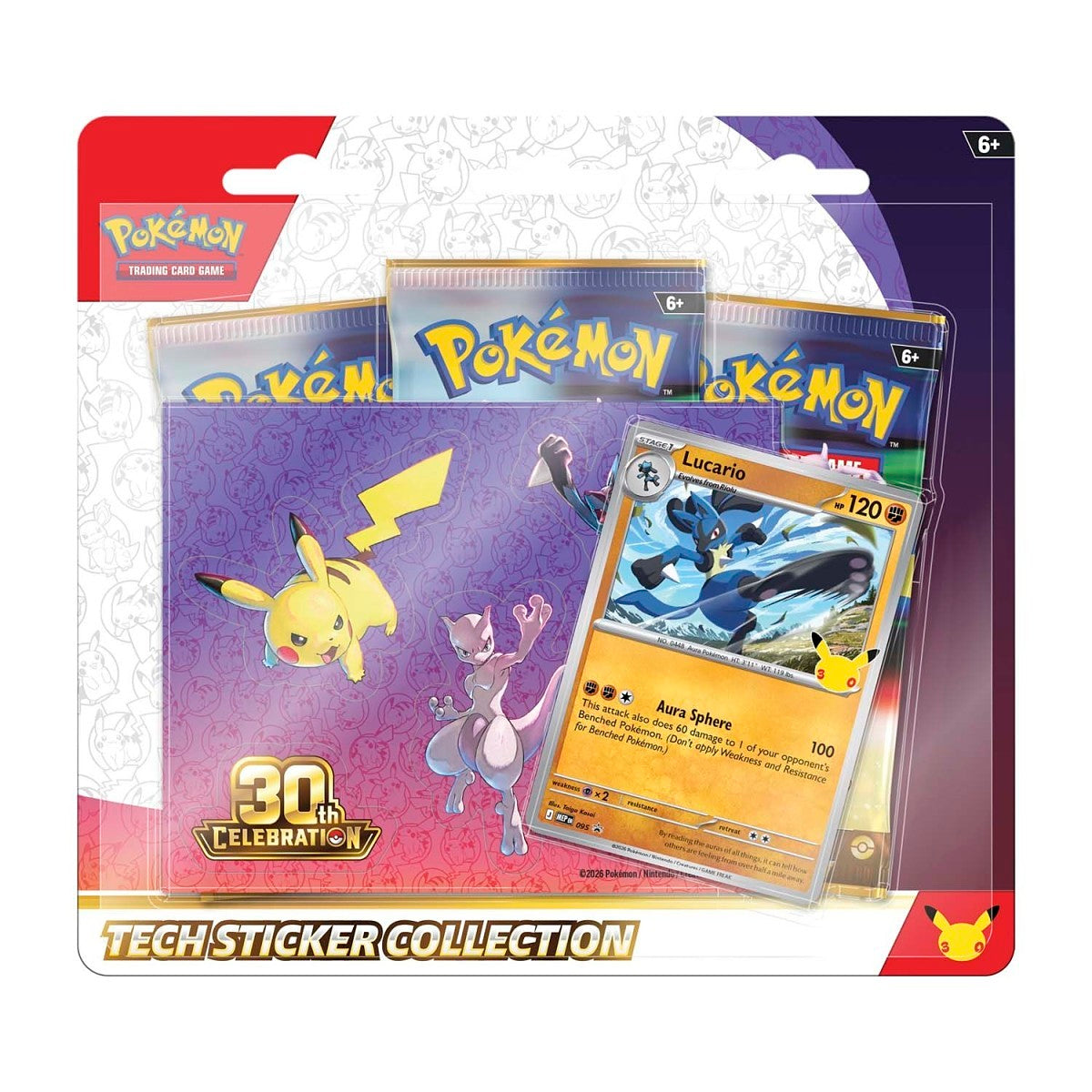 30th Celebration Tech Sticker Collection Lucario