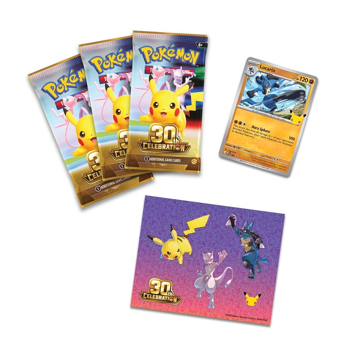 30th Celebration Tech Sticker Collection Lucario